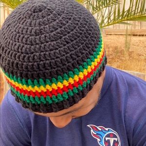 Men’s Rasta Crochet Skully Cap